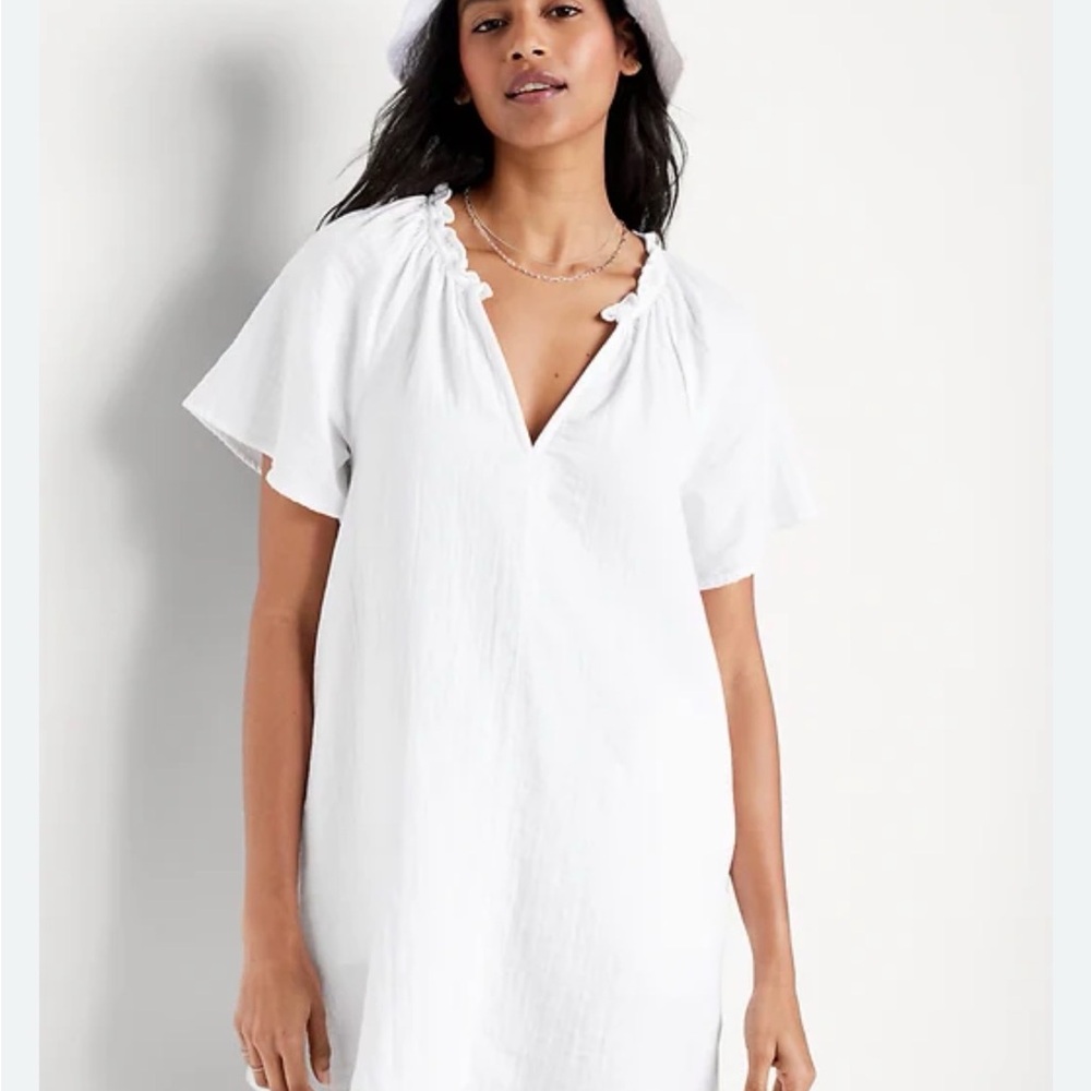NWT Old Navy White Gauze Dress Small Tall